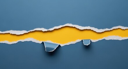 Discovering Hidden Beauty Through Torn Paper and Contrasting Colors