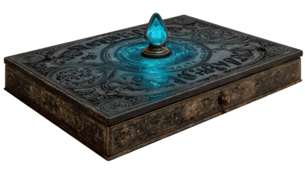 Ornate Mystical Box isolated on transparent background