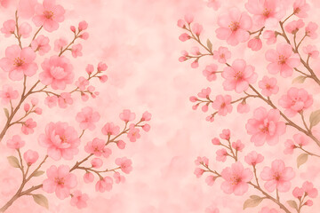 Fototapeta premium Various styles of cherry blossom illustrations