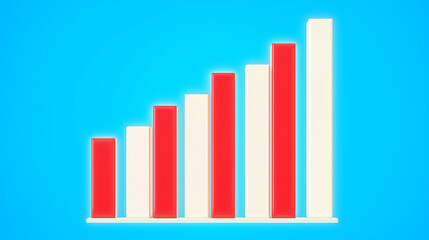 Rise and Growth Bar Chart : A simple yet powerful bar chart ascends, symbolizing progress and financial growth, with data visualization.