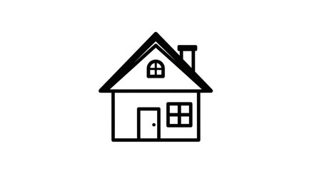 House vector icon simple home illustration real estate symbol building silhouette residential architecture design