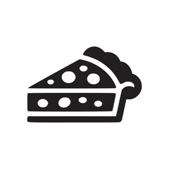 Illustration of a pie slice symbol of dessert, treat, and indulgence pastry for celebration, holiday, and special occasion icon for bakery, cafe, and food service sign for sweetness and enjoyment