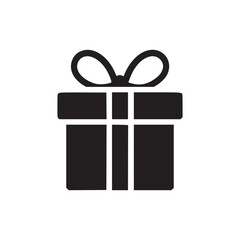 Vector art of gift box icon vector present with ribbon, symbol of birthday, christmas, holiday, celebration, surprise, party, anniversary, and special occasion