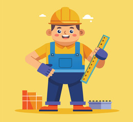 Abstract geometric composition with vibrant color palette and clean lines