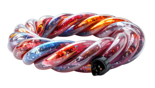 Colorful, twisted, LED string lights