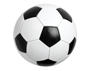 Top-Down Perspective of Soccer Ball, Minimalist Sports Design, Isolated on Transparent Background.