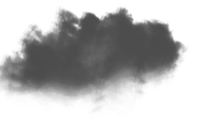 black cloud on white background