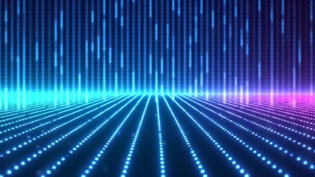 Cyan and Pink Digital Checkered Metaspace Background VJ Loop in 4K