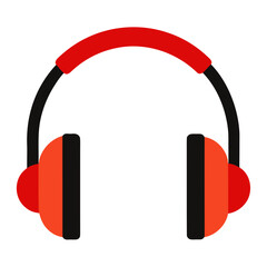 headphones with red heart