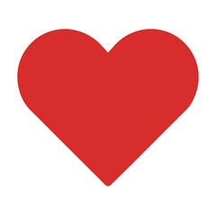 red heart isolated on white