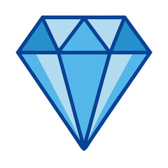 diamond on blue background