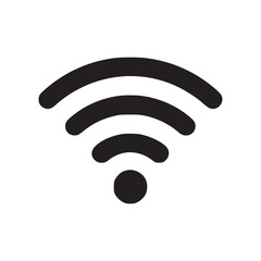 Illustration of a wifi icon, symbolizing wireless connectivity, internet access, and network signals for devices and communication in a simple and modern design