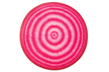 Beetroot slice showing concentric pink pattern on transparent background