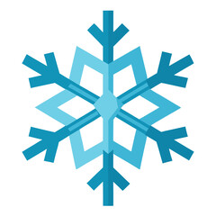 blue snowflake on white background