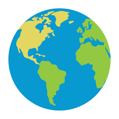 globe on white background