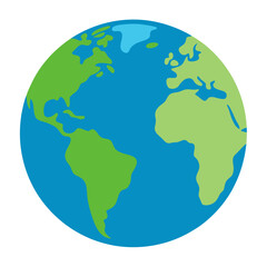 globe on white background