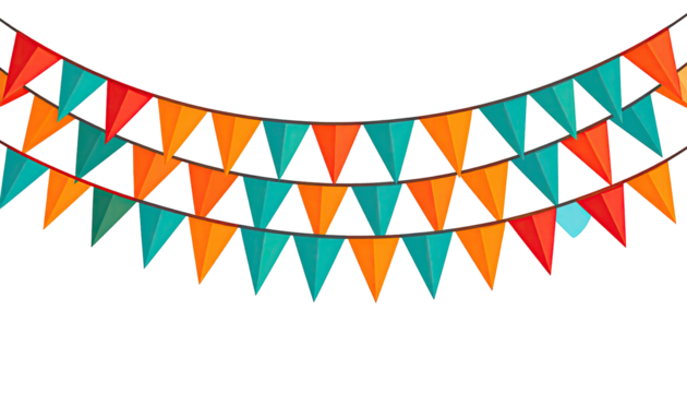 Festive triangle bunting