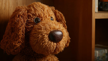 Lifelike Plush Dog Toy with Eye-Catching Texture