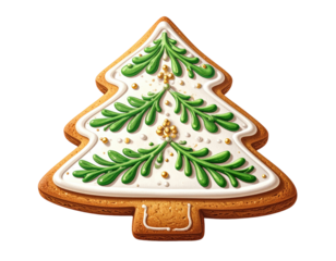Christmas gingerbread tree cookie