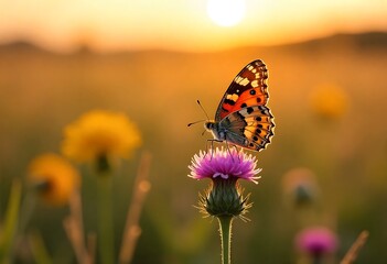 Energetic monkey leaps through sunlit forest floor, captured in a dynamic mid-air jump amidst dappled light and fallen leaves.