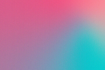 Abstract grainy noisy pink turquoise gradient background
