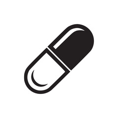 Vector art of pill icon capsule pill vector icon medicine and drugs concept of healthcare and medicine, diagnosis, treatment, medical research, pharmacy, and pharmaceutical industry