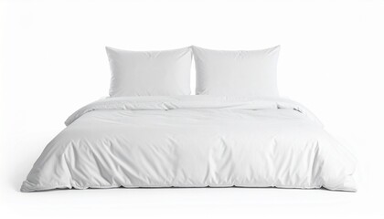 Soft pillows isolated on white background