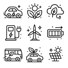 Electric vehicle driving showcasing ecofriendly practices, renewable energy, and a cleaner sustainable future. Suitable for electric vehicle promotion materials and sustainability campaigns.