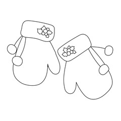 Winter gloves outline