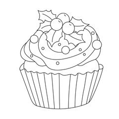 Christmas muffin doodle