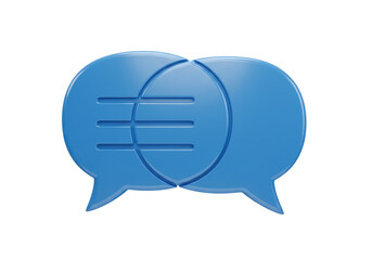 Isolated speech bubbles icon, conversation icon, communication concept, discussion element