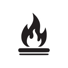 Illustration of a flame the design is simple and modern, perfect for use in a variety of projects the flame is a symbol of passion, energy, and transformation, making it a great choice for designs tha