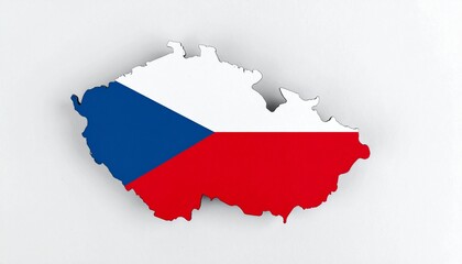 Czech Republic Flag in the Shape of a Map A Patriotic Representation
