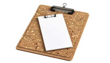 Clipboard with blank paper