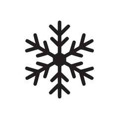 Vector art of snowflake icon symbol of winter, cold weather, and christmas season simple vector illustration of a classic snowflake minimalist and clean design for various uses