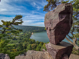 Balanced Rock Formation Overlooking Devils Lake Wisconsin