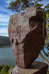 Balanced Rock Formation Overlooking Devils Lake Wisconsin