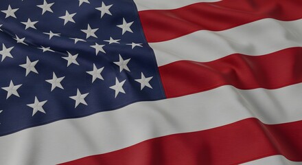 American flag waving
