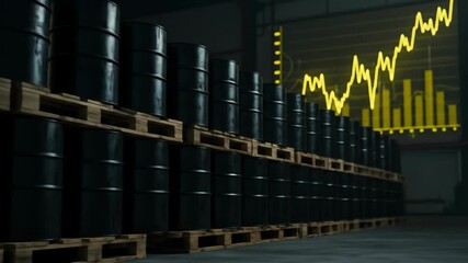 Stock market fluctuations in dark warehouse - Powered by Adobe