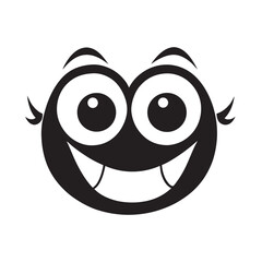 Cute Cartoon Eye Silhouette Vector Artwork