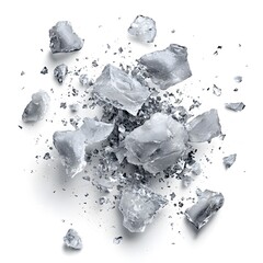Exploding Ice Shards in a Dynamic and Captivating Display of Texture