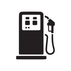 Illustration of a gas station pump, perfect for transportation, energy, or servicerelated designs, offering a clean and modern visual element for diverse applications