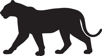  Jungle Tiger Silhouette Vector Illustration