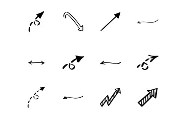 Hand Drawn Double-Headed and Progress Arrows Collection OR Doodle Pointers