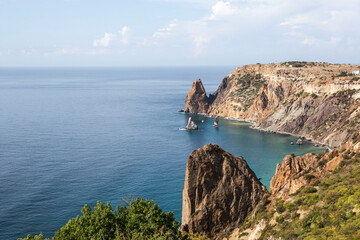 Picturesque landscape of Cape Fiolent. Sevastopol, Crimea