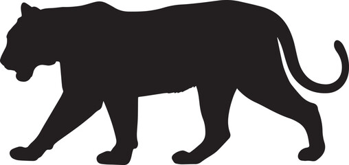  Jungle Tiger Silhouette Vector Illustration