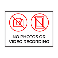 Prohibited Photos and Video Recording Icon