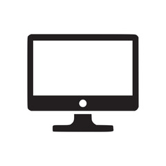 Illustration of a computer monitor, representing technology, display, screen, and desktop in a simple and minimalist vector design style