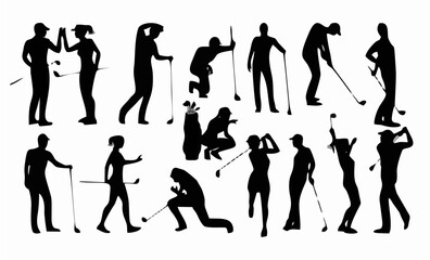 Golfer Golf Sports People Sil...