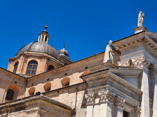 glimpse of the beautiful Ducal Palace of Urbino in the Marche region